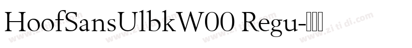HoofSansUlbkW00 Regu字体转换